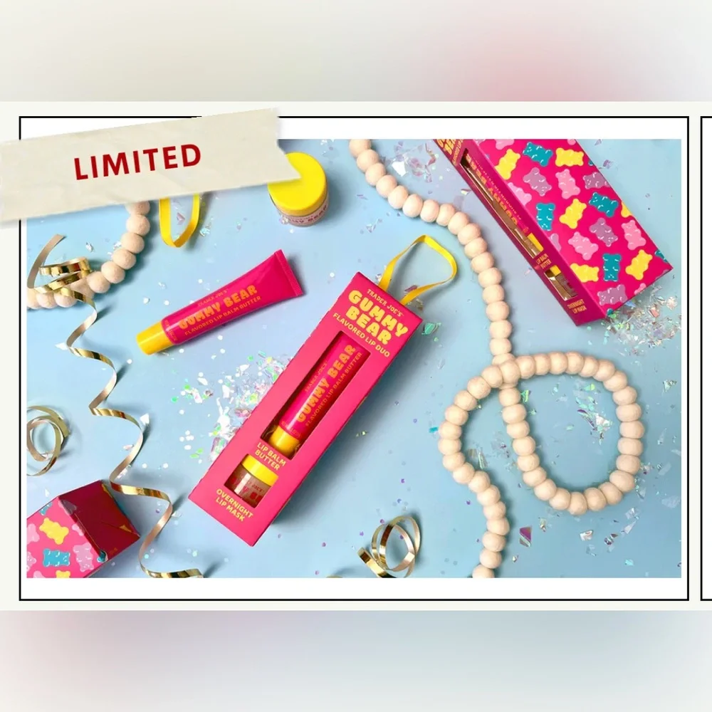 Trader Joe’s Gummy Bear Flavored Lip Duo Limited Edition NEW